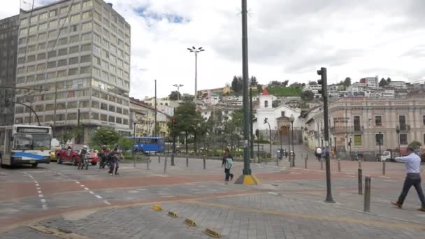 Die Plaza San Blas Quito — Stockvideo