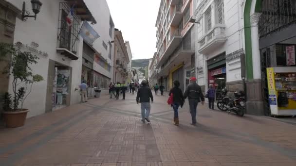 Quito Daki Yaya Sokağı — Stok video
