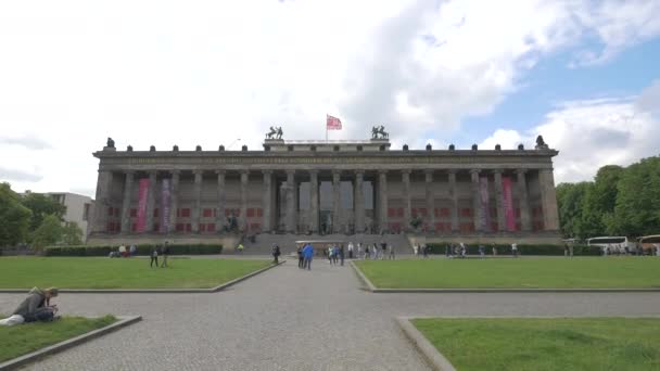 Fassade Des Alten Museums Berlin — Stockvideo