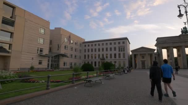 ベルリンのアメリカ大使館と領事館 — ストック動画