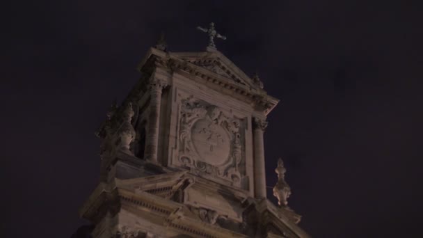 Una Iglesia Superior Noche — Vídeos de Stock
