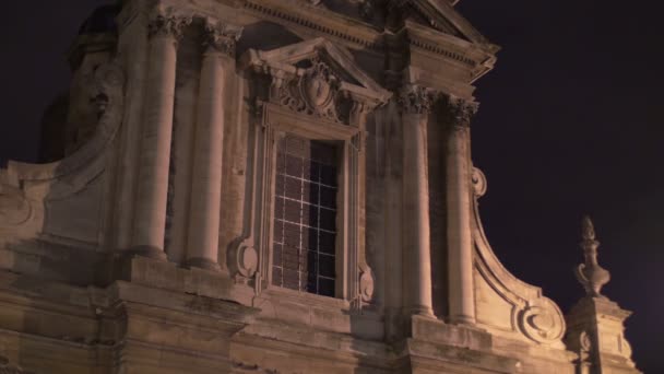 夜窗夜晚建筑物的窗户 — 图库视频影像