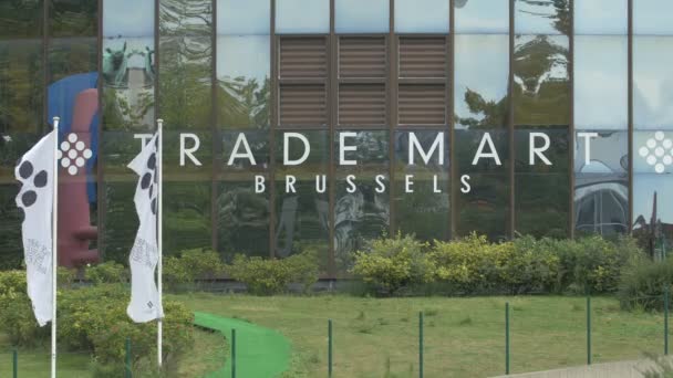 Perdagangan Gedung Mart Brussels Brussels — Stok Video