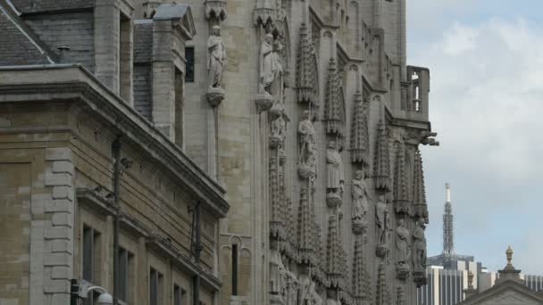 Belediyenin Brüksel Deki Cephe Dekorasyonları — Stok video