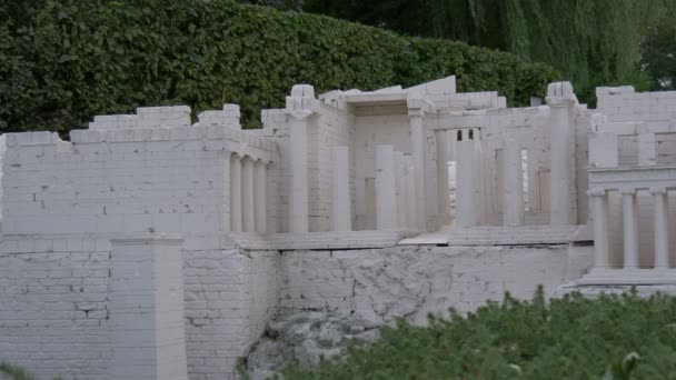 Atina Nın Brüksel Deki Akropolis Yapısı — Stok video