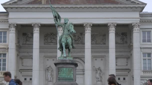 Estatua Ecuestre Bruselas — Vídeos de Stock