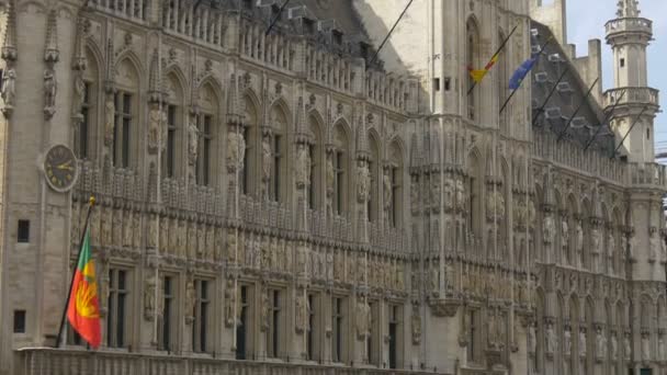 Grand Place Deki Belediye Binasında Eğil — Stok video