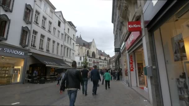 Séta Rue Des Fripiers Brüsszelben — Stock videók