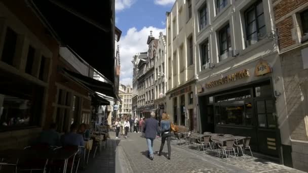 Restaurants Plein Air Dans Les Rues Bruxelles — Video