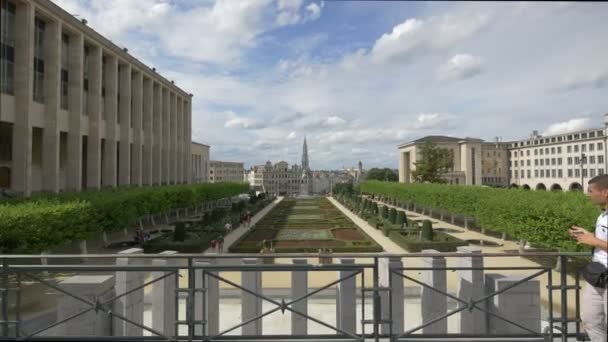 Jardín Mont Des Arts Bruselas — Vídeos de Stock