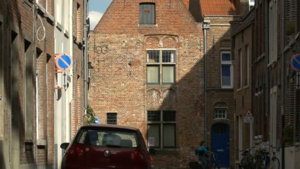 Brick Building Seen Street — Wideo stockowe