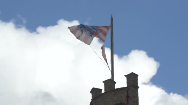 Bruggsova Vlajka Vlaje Větru — Stock video