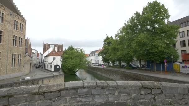 Canal Água Visto Ponte Spanjaardstraat — Vídeo de Stock