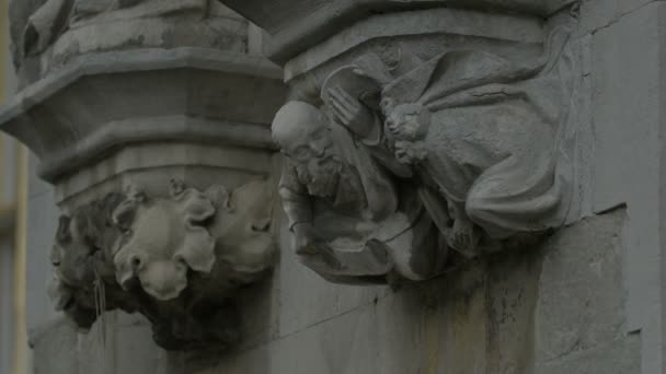 Малі Скульптури Єпископському Палаці — стокове відео