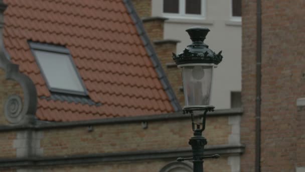 Vintage Lamp Post Travel Concept — Vídeo de stock