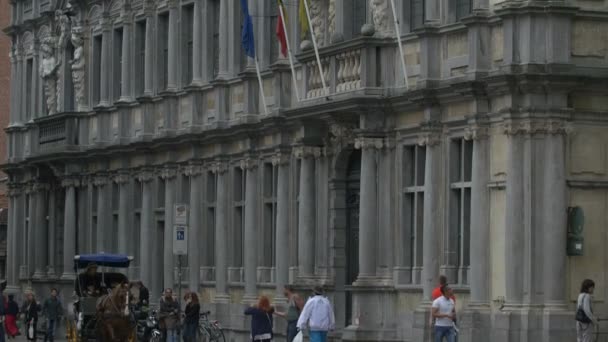 Incline Palácio Bispo Bruges — Vídeo de Stock