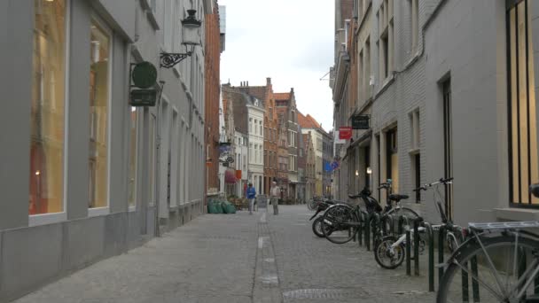 Dweersstraat Brügge Reisekonzept — Stockvideo