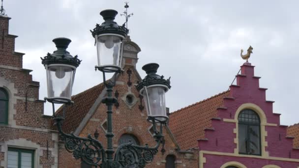 Vintage Lamps Buildings Tops — Video Stock