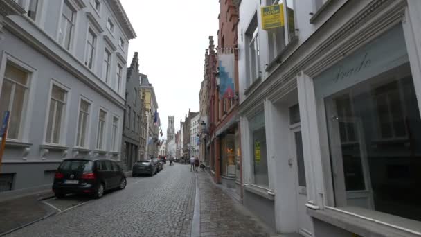 Hoogstraat Straße Mit Geschäften Und Geschäften — Stockvideo