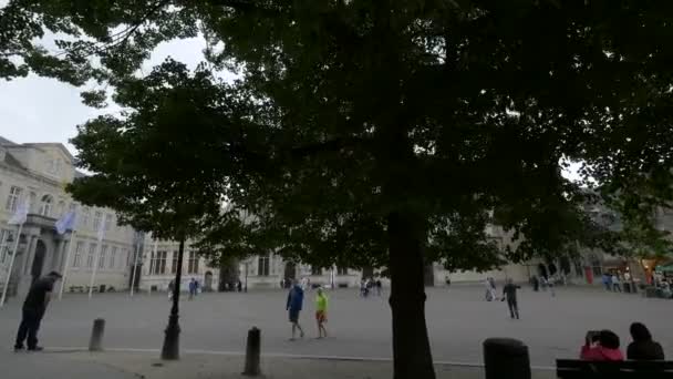 Pessoas Burg Square — Vídeo de Stock