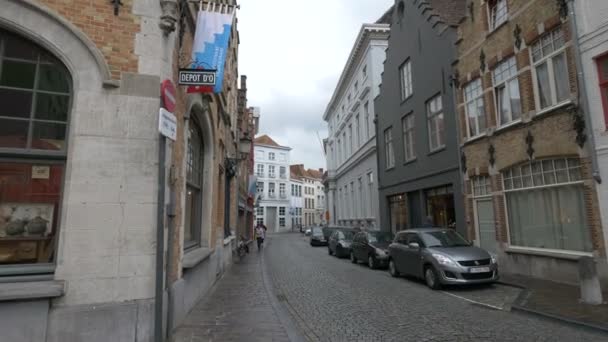 Calle Riddersstraat Brujas — Vídeos de Stock