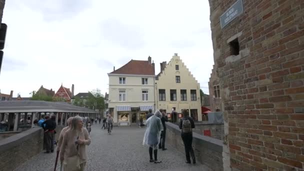 Marktplaats Steenhouwersdijk Straat — Stockvideo