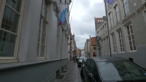 Strada Hoogstraat Bruges — Video Stock