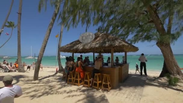 Duchów Bar Plaży Punta Cana — Wideo stockowe