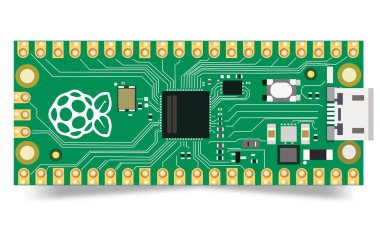 Ahududulu Pi Pico. Mikro denetleyicili tahta