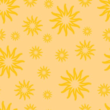 Parlak sarı güneş ile Seamless Modeli