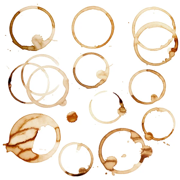 Coffee Stain Rings Vector — Stock Vector