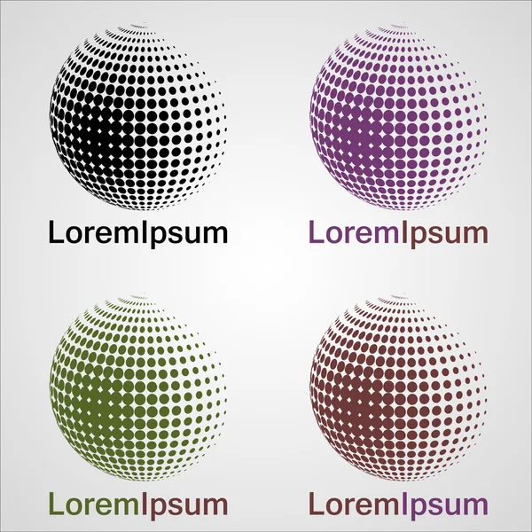 Soyut küre vektör noktalar logosu
