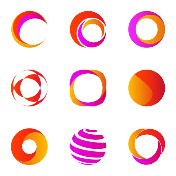 İş soyut daire logo ikonları/simgeleri