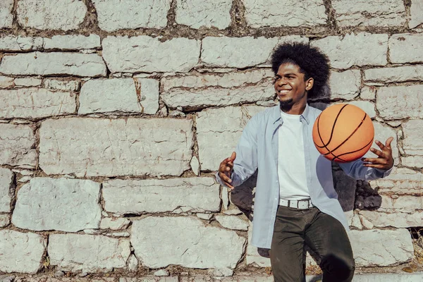 happy afro hair black man