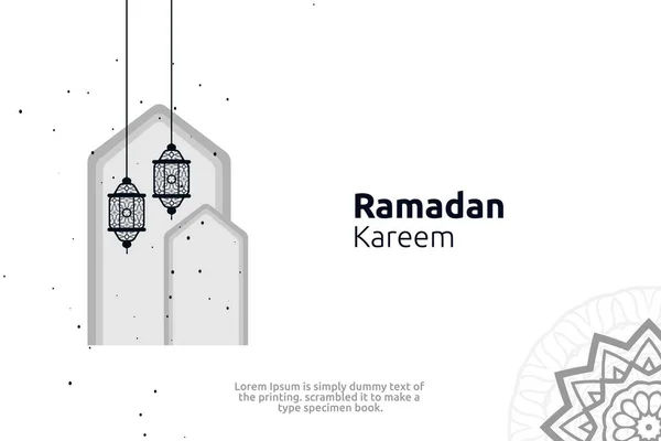Ramadan Kareem Modello Sfondo — Vettoriale Stock