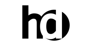 Monogram negatif alan harf Logo hd, s d
