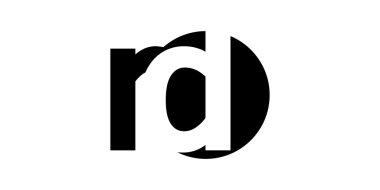 Monogram negatif alan harf Logo rd, r d