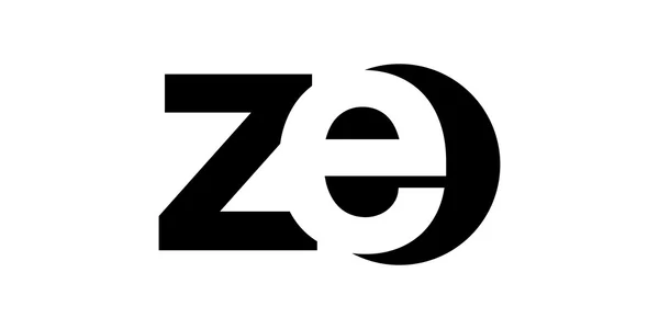 Monograma negativo Espacio Letra Logo ze, z e Vectores De Stock Sin Royalties Gratis