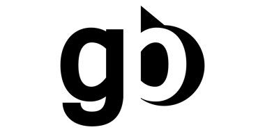 Monogram negatif Uzay Mektubu Logo gb , g b