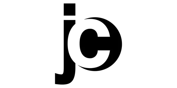 Monogram negatif Boşluk Harfi Logo jc , j c