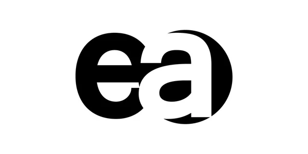 Monogram negatif Uzay Harfi Logo ea , e a
