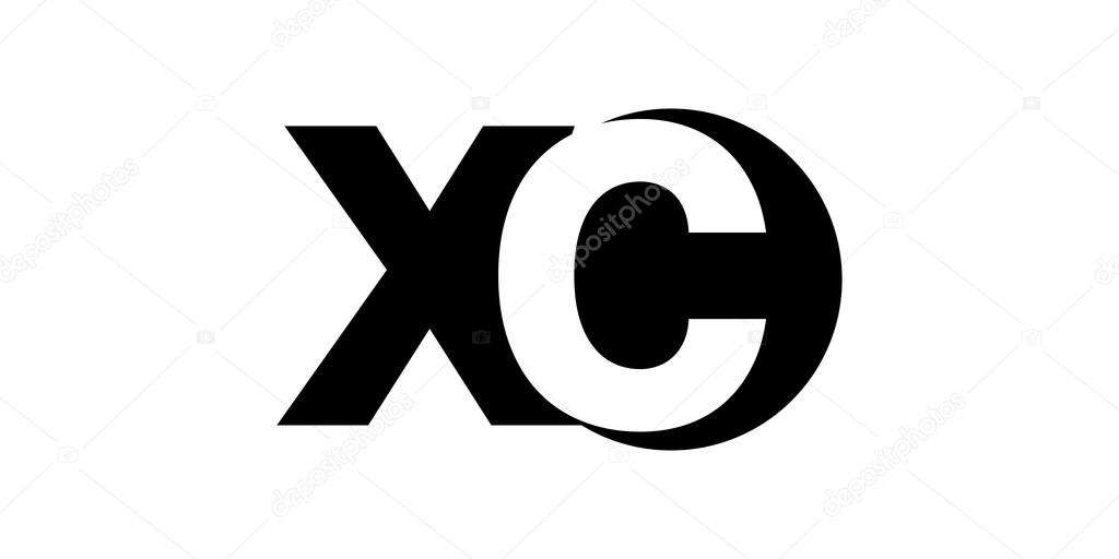 Monogram negative Space Letter Logo xc , x c