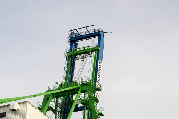 Quai Gantry Crane Navire Grue Côtière Sts Cour Port Sorong — Photo