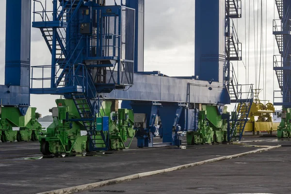 Quay Gantry Crane (QC), Ship to Shore Crane  (STS) at  yard of Sorong harbor.