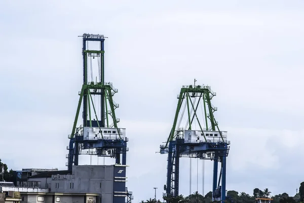 Quai Gantry Crane Navire Grue Côtière Sts Cour Port Sorong — Photo