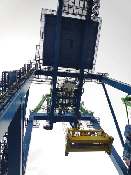 Quai Gantry Crane Navire Grue Côtière Sts Cour Port Sorong — Photo