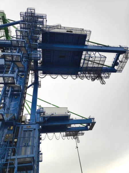 Quay Golding Crane Ship Shore Crane Sts Подвір Гавані Соронг — стокове фото