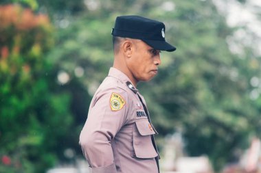 Sorong, Batı Papua, Endonezya, 19 Ağustos 2021. Endonezya Polisinin yetkisiz adaylarının fiziksel gelişimi