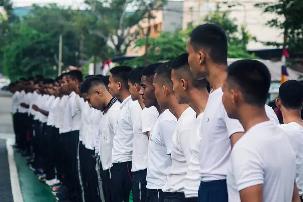 Sorong Batı Papua Endonezya Ağustos 2021 Endonezya Polisinin Yetkisiz Adaylarının — Stok fotoğraf