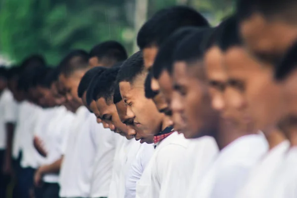 Sorong Västpapua Indonesien Augusti 2021 Den Fysiska Utvecklingen Indonesiska Polisen — Stockfoto